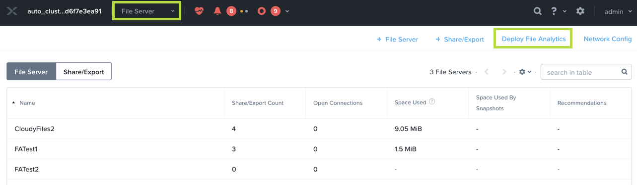 Nutanix File Analytics