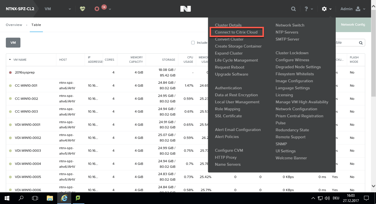 Nutanix InstantON For Citrix Cloud